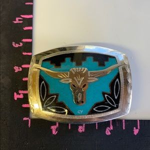 Vintage belt buckle hand crafted